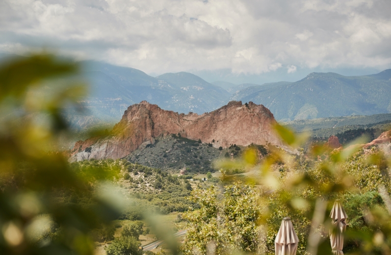 View at Garden of the Gods Resort & Club. Luxury Hotel Lodge in Colorado springs